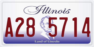 IL license plate A285714