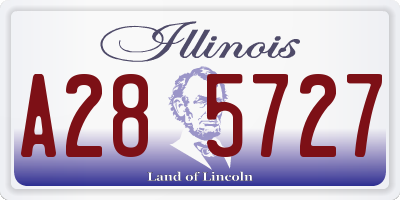 IL license plate A285727