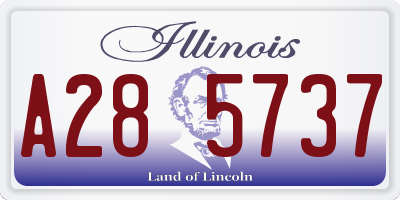 IL license plate A285737