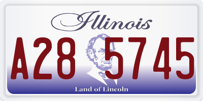 IL license plate A285745