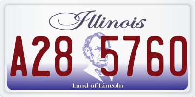 IL license plate A285760