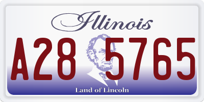 IL license plate A285765