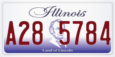 IL license plate A285784