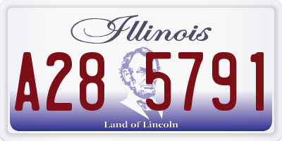 IL license plate A285791