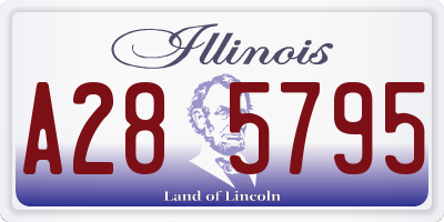 IL license plate A285795