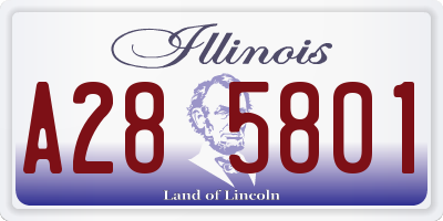 IL license plate A285801