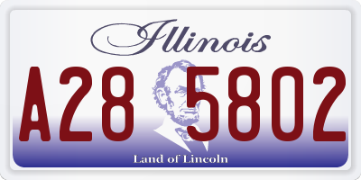 IL license plate A285802