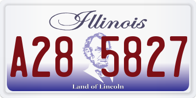 IL license plate A285827