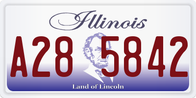 IL license plate A285842