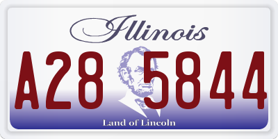 IL license plate A285844