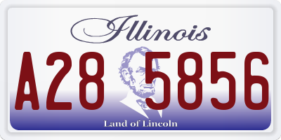 IL license plate A285856