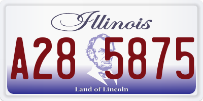 IL license plate A285875