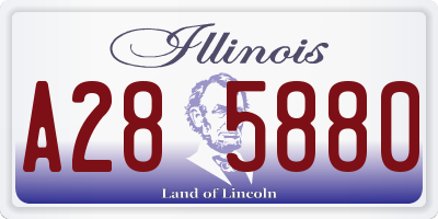 IL license plate A285880