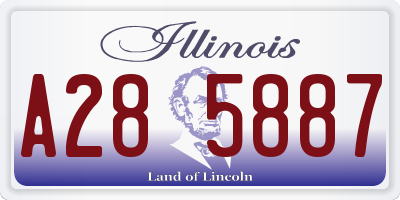IL license plate A285887