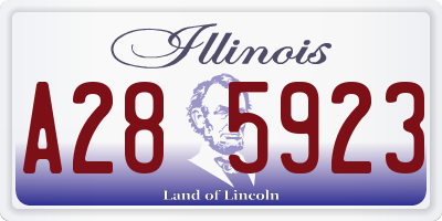 IL license plate A285923