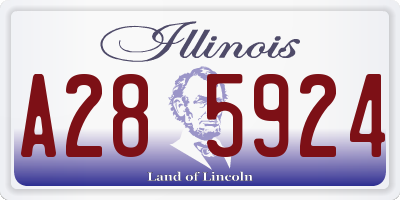 IL license plate A285924