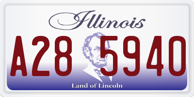 IL license plate A285940