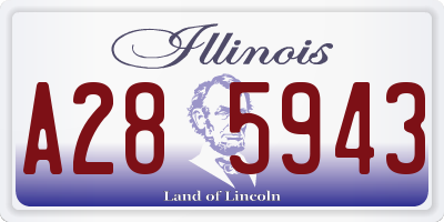 IL license plate A285943