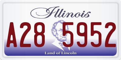 IL license plate A285952