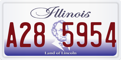 IL license plate A285954