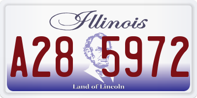 IL license plate A285972
