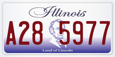IL license plate A285977