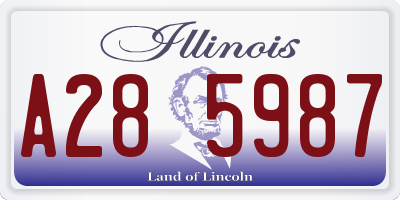 IL license plate A285987