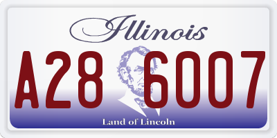 IL license plate A286007