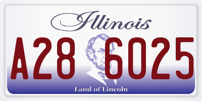 IL license plate A286025