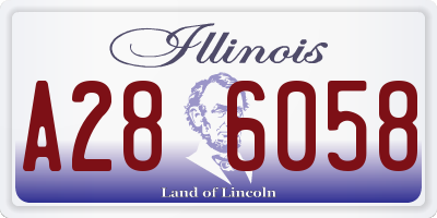 IL license plate A286058