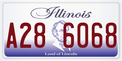 IL license plate A286068