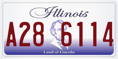 IL license plate A286114