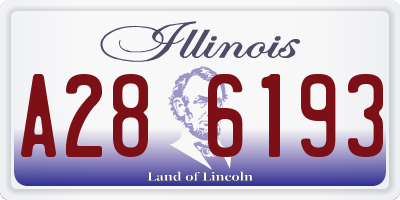 IL license plate A286193