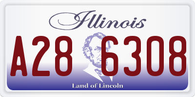 IL license plate A286308