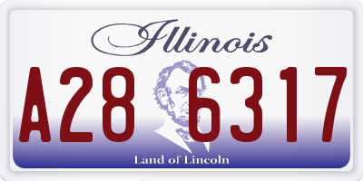 IL license plate A286317