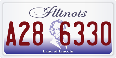 IL license plate A286330