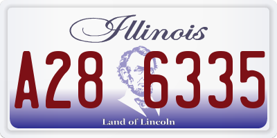 IL license plate A286335