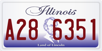 IL license plate A286351