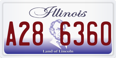 IL license plate A286360