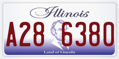 IL license plate A286380