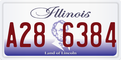 IL license plate A286384