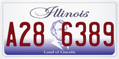 IL license plate A286389