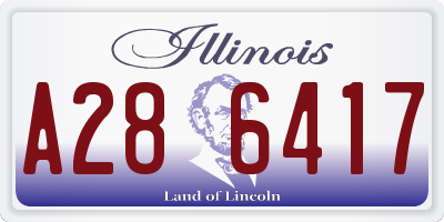 IL license plate A286417