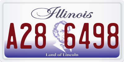 IL license plate A286498