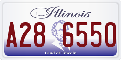 IL license plate A286550