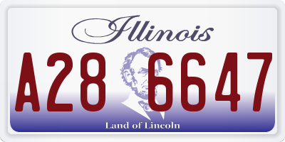 IL license plate A286647