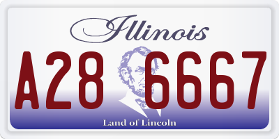 IL license plate A286667