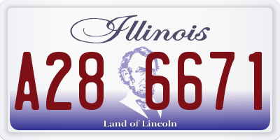 IL license plate A286671