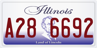 IL license plate A286692