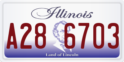IL license plate A286703